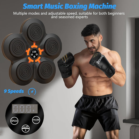 1 Set Wall-mounted Smart Music Punching Board, Smart Music Boxing Machine, Electronic Boxing Training Mat, Boxing Training Machine For Home, Christmas Gift Halloween Christmas Gift