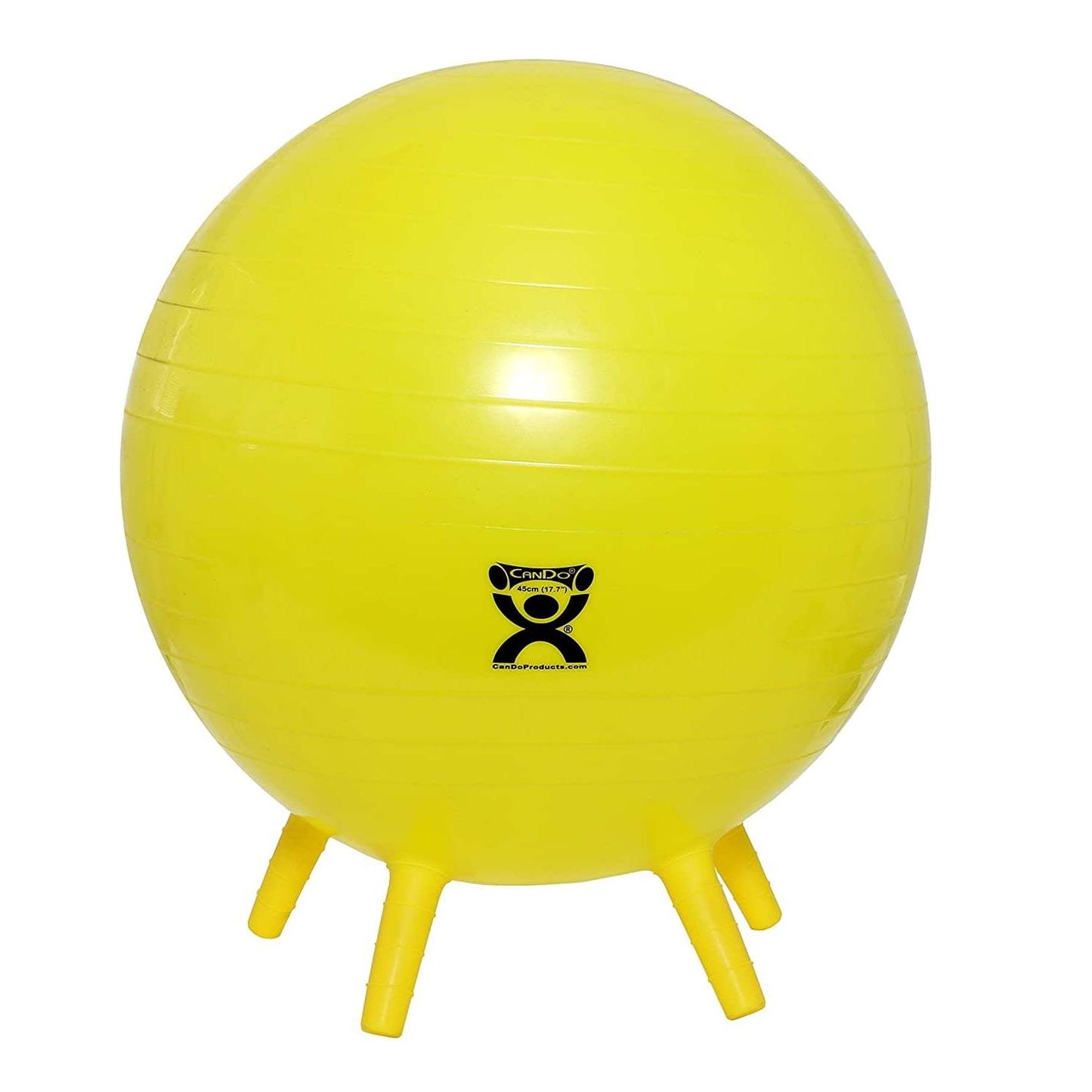 1pc Deluxe ABS inflatable exercise ball, 17.7 "diameter, high-density rubber fitness ball, yellow, for strength training, posture enhancement, and core workout medicine  ball