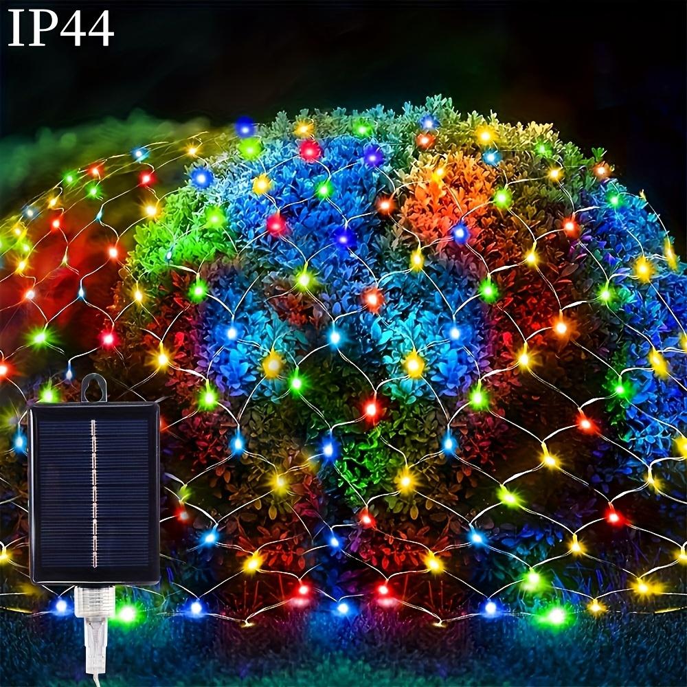 1 Pack Waterproof Solar Net Lights- 192 LED, 9.8ft X 6.6ft 8 Modes LED Flashing Mesh Lights For Outdoor/Indoor Use - Perfect For Tree, Landscape, Garden, Roof, Balcony, Wall Decor - Ideal For Weddings, Birthdays, Christmas, Halloween, Party