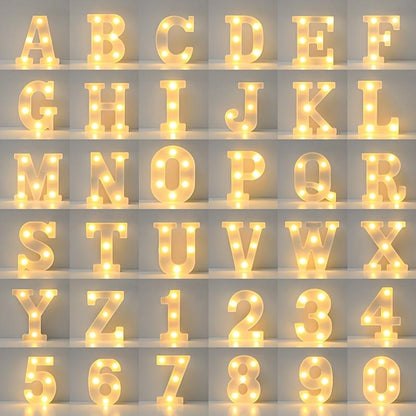 16cm LED Alphabet Light, Luminous Letter and Number Night Light for Family, Bar, Wedding, Birthday, Christmas Party Decoration