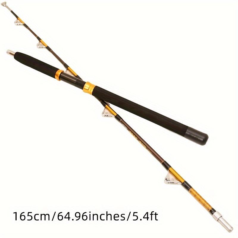 "Trolling Rod 2-Section Saltwater Offshore Heavy Straight Butt Roller Fishing Rod Conventional Boat Fishing Pole 165cm/5'4"" 50-100lbs - For Saltwater Fishing Enthusiasts - Durable Construction for Offshore Use - Ideal Gift for Anglers"