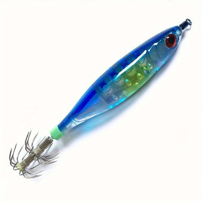 10pcs Glow-in-the-Dark Squid Jig Hooks for Night Fishing - Durable ABS Material