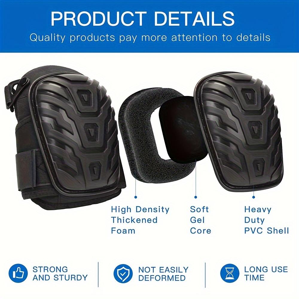 1 Pair Adjustable Knee Pads With Gel Cushion, Heavy Duty Foam Padding For Work - Comfortable Support For Gardening, Flooring Durable Protection For Knees