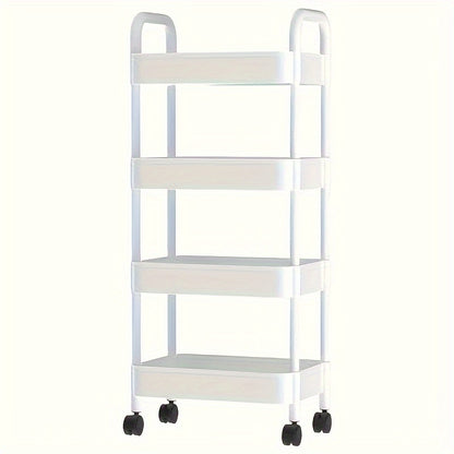 1PC 3-Tier/4-Tier Multi-Functional Storage Rack - Sturdy, Space-Saving, Adjustable, Easy-to-Assemble, Compact Shelving for Bedroom, Kitchen, Home, and Outdoor Camping with Year-Round Storage