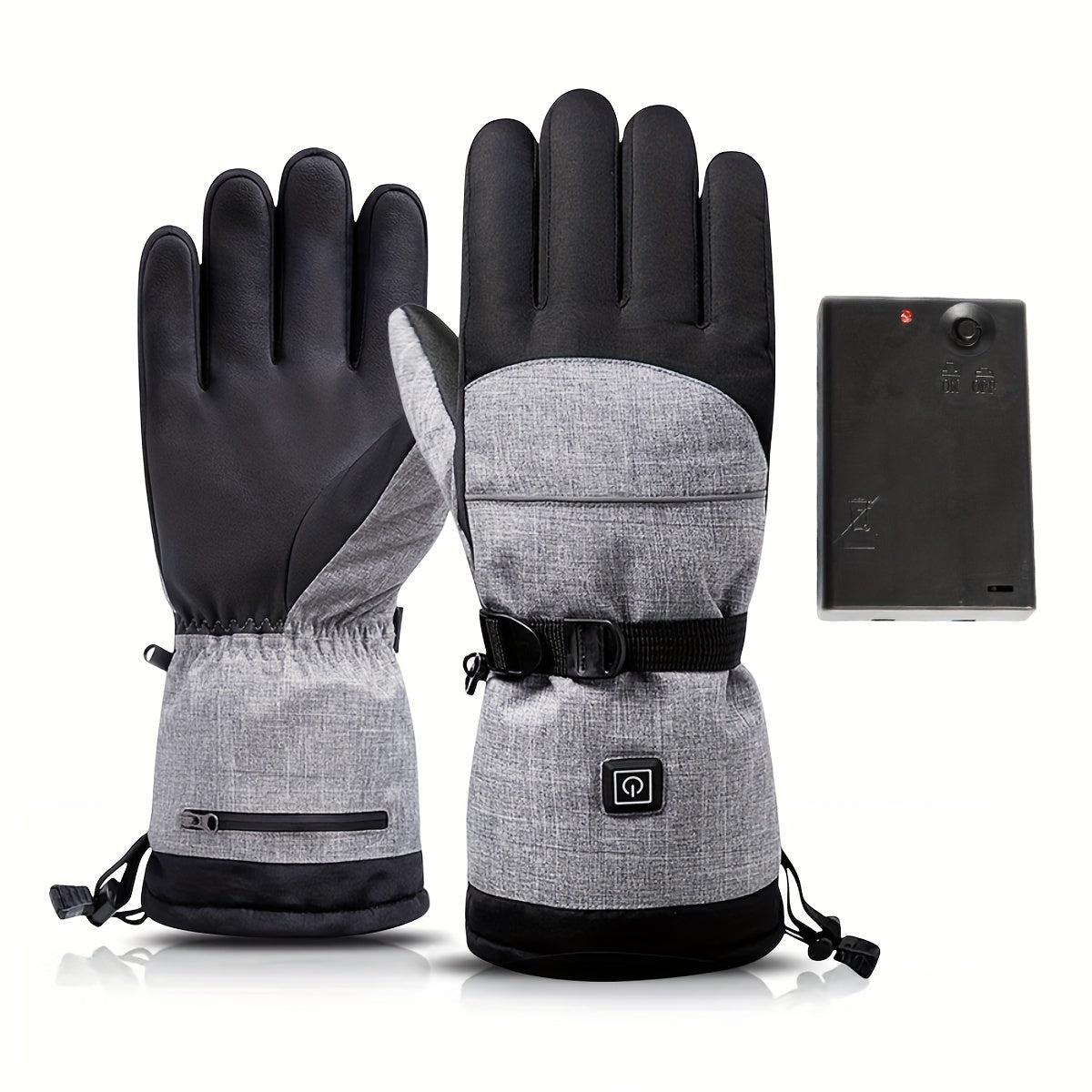 1 Pair Of Full Finger Touch Screen Winter Heated Gloves For Baseball Cold Weather Outdoor Sports - Electric Motorcycle Ski Gloves For Baseball, Running, Hiking, Climbing, And Hunting With AA Battery Box (Batteries Not Included) Heated Baseball Gloves