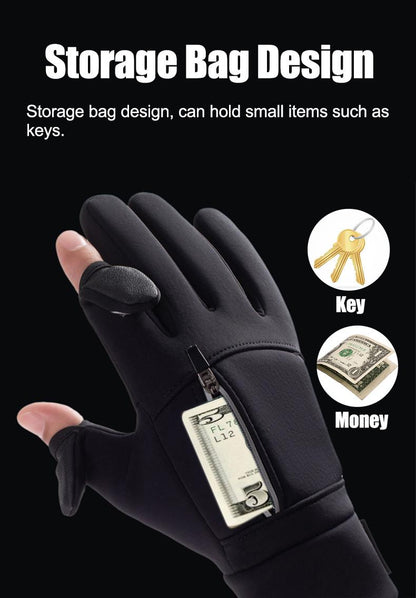 1 Pair Winter Windproof Waterproof Touch Screen Warm Gloves, Suitable for Outdoor Cycling, Fishing, Running, Skiing triathlon  helmet xii  gloves