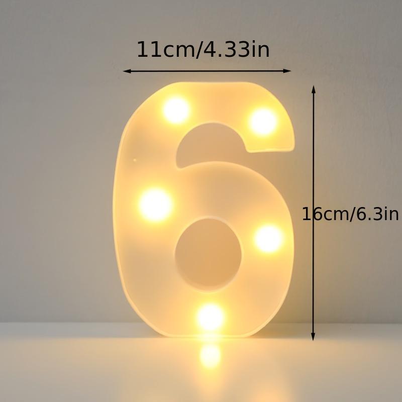 16cm LED Alphabet Light, Luminous Letter and Number Night Light for Family, Bar, Wedding, Birthday, Christmas Party Decoration