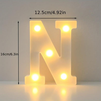 16cm LED Alphabet Light, Luminous Letter and Number Night Light for Family, Bar, Wedding, Birthday, Christmas Party Decoration