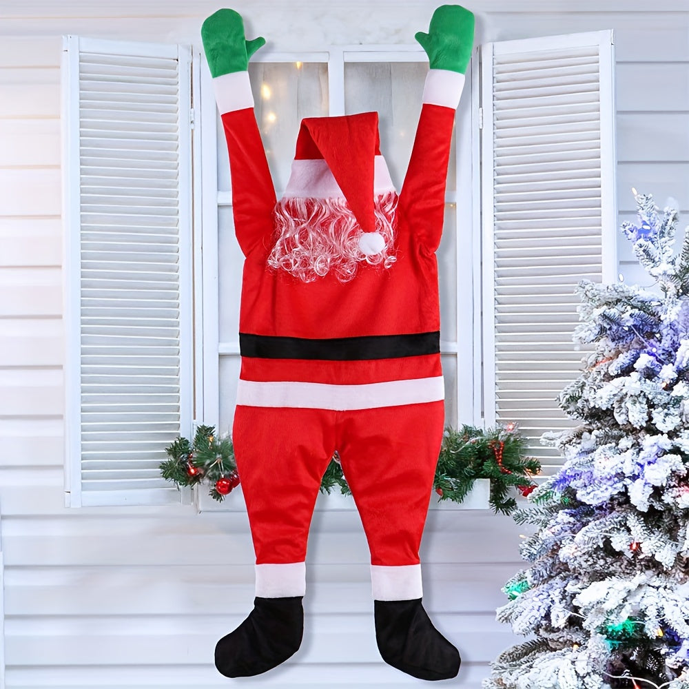 1pc Hanging Santa Claus, Christmas Decorations for Roof, Porch, Gutter, Balcony, Outdoor and Indoor Use