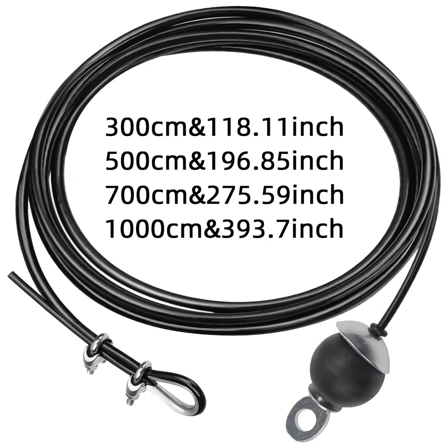 1pc Adjustable Replacement Gym Cable, 3m/5m/7m/10m(118.11in/196.85in/275.59in/393.7in) Fitness Pulley Cable Rope, Suitable For Gym Cable Machine