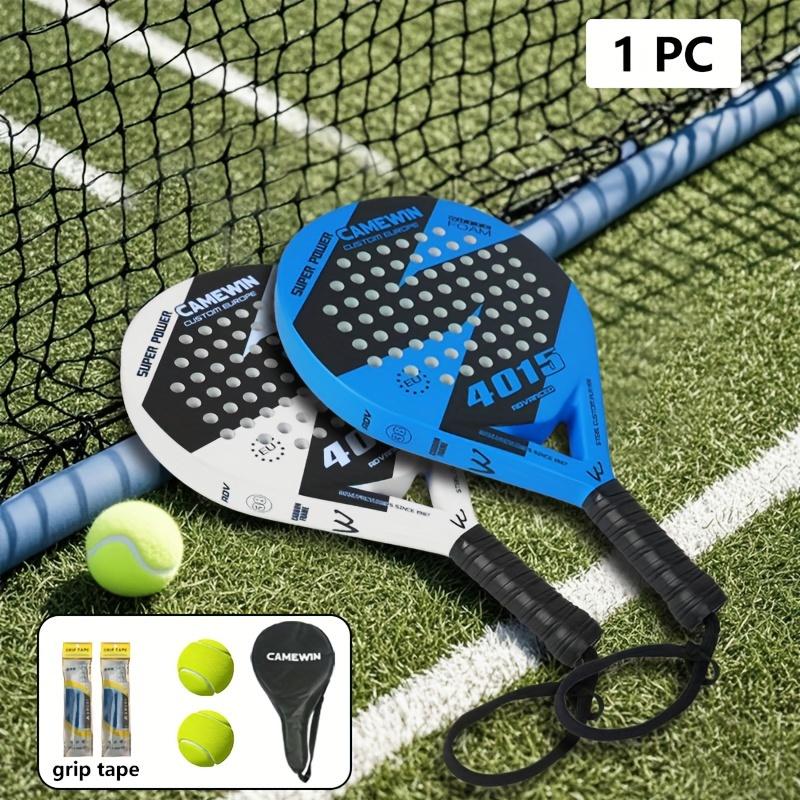 1-Set Premium Carbon Fiber Padel Tennis Racket - High-Performance Racquets for Outdoor Sports Training - Includes 2 Tennis Balls, 2 Racket Overgrips, and 1 Storage Bag for Convenient Carrying luzz  pickle