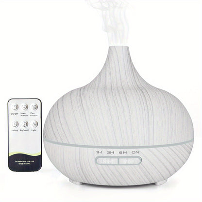 1pc 18.6oz Essential Oil Diffuser, Remote Control Diffusers For Essential Oils, Electric Ultrasonic Air Humidifier, Aromatherapy Diffuser With Waterless Auto-Off