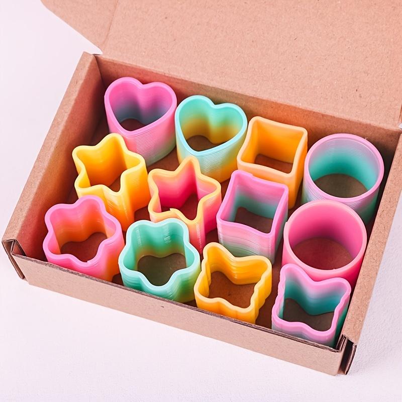 12-Pack Of Colorful Star & Circle Shaped Mini Gift Boxes - Perfect For Kids' Birthdays & Parties! Christmas, Halloween, Thanksgiving Day Gift Easter gift