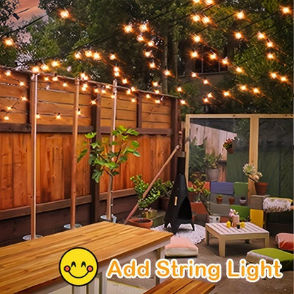 100ft G40 led globe light bulbs, string lights outdoor terrace lamp, shatterproof outdoor patio string lights with 34 + 3 Edison bulbs, backyard hanging bistro light for balcony party wedding Market Cafe, yard, gazebo, deck, porch, christmas 2024 ornament