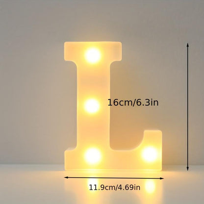 16cm LED Alphabet Light, Luminous Letter and Number Night Light for Family, Bar, Wedding, Birthday, Christmas Party Decoration