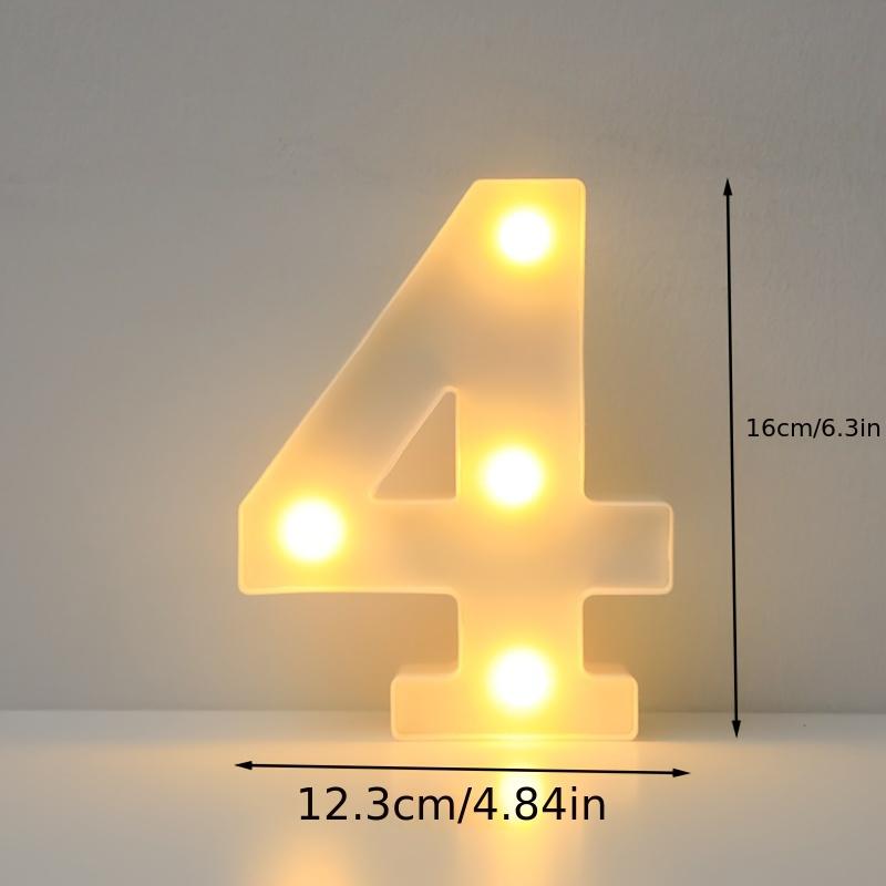 16cm LED Alphabet Light, Luminous Letter and Number Night Light for Family, Bar, Wedding, Birthday, Christmas Party Decoration