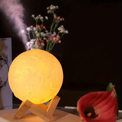 1pc Enchanting LED 3D Moon Lamp - Moon-Shaped Night Light with Stand, Decorative Ambient Table Light, Soft Warm Glow, Energy-Efficient, Perfect for Friends, Lovers, Birthday, Christmas Gifts, Home, Office, Bedroom Decor