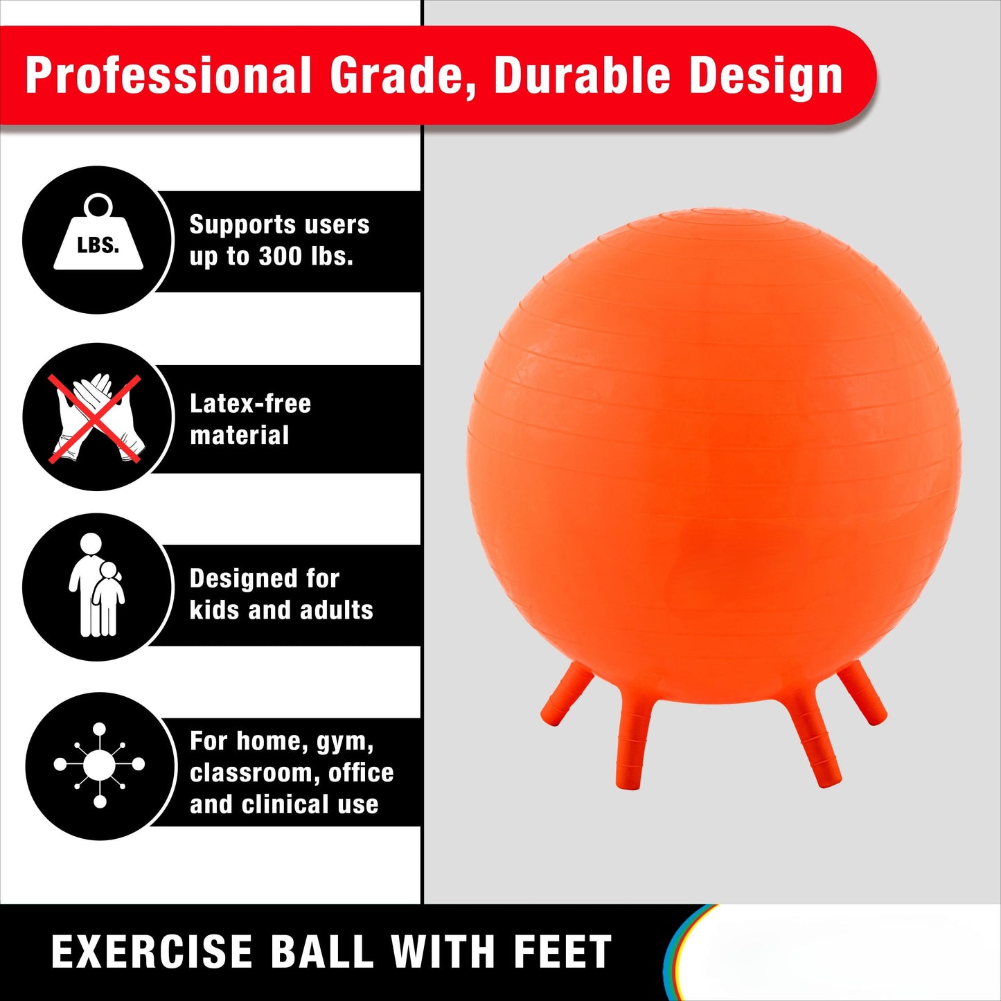 1pc Deluxe ABS inflatable exercise ball, 17.7 "diameter, high-density rubber fitness ball, yellow, for strength training, posture enhancement, and core workout medicine  ball