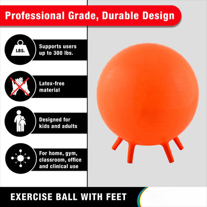 1pc Deluxe ABS inflatable exercise ball, 17.7 "diameter, high-density rubber fitness ball, yellow, for strength training, posture enhancement, and core workout medicine  ball