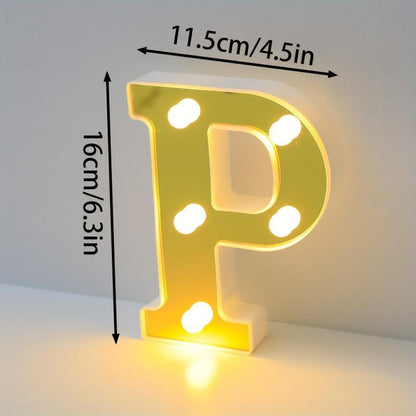 1pc English LED Letter Light, Romantic Proposal Decoration for Birthday, Holiday, and Valentine's Day Parties, Indoor and Outdoor Room Decor