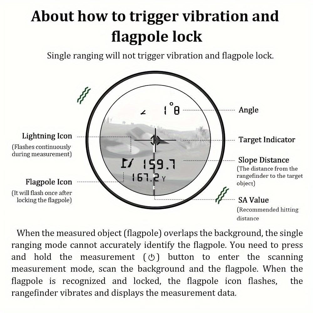 1000YDS REVASRI Golf Rangefinder with Slope, Pin Lock Vibration, and External Slope Switch for Golf Tournament Legal Play - Rechargeable Battery and Accurate Distance Measurement