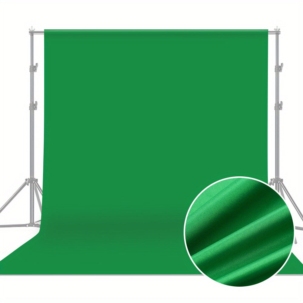 10x10ft Professional Green Screen Backdrop - Washable & Durable Polyester- Fabric, Seamless Design for Portrait, Product Photography & Video Shooting