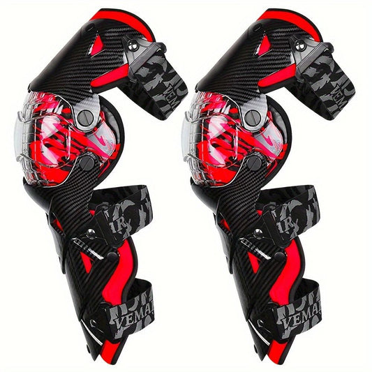 1Pair Motocross Knee Pads - Anti-fall Motorcycle Knee Guard Moto Protection Removable Warm Knee Liner -  for Motorcycle Riding - Suitable for Men & Women - Protect Knees from Injury - Perfect Gift for Motorcyclists