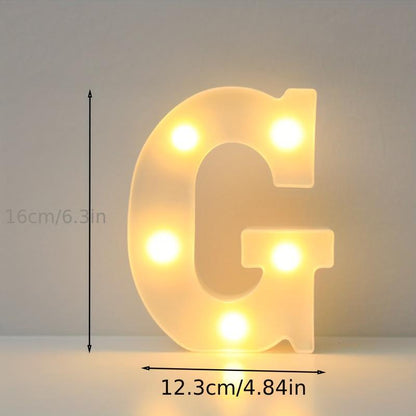 16cm LED Alphabet Light, Luminous Letter and Number Night Light for Family, Bar, Wedding, Birthday, Christmas Party Decoration