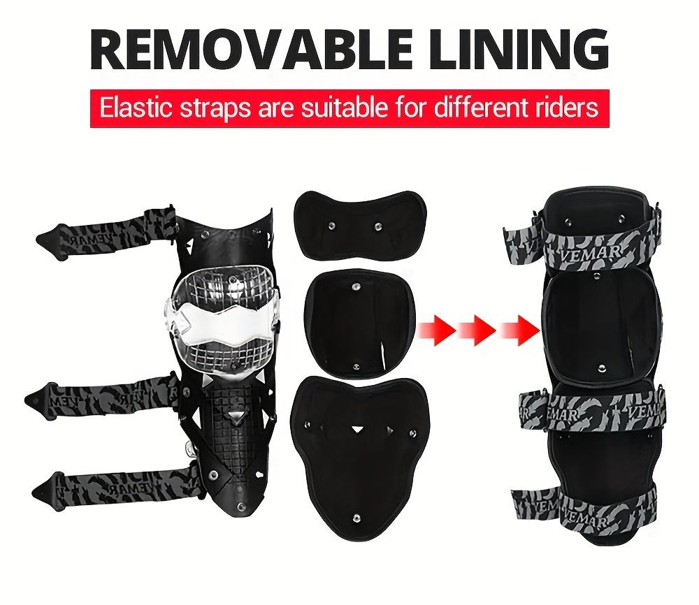 1Pair Motocross Knee Pads - Anti-fall Motorcycle Knee Guard Moto Protection Removable Warm Knee Liner -  for Motorcycle Riding - Suitable for Men & Women - Protect Knees from Injury - Perfect Gift for Motorcyclists