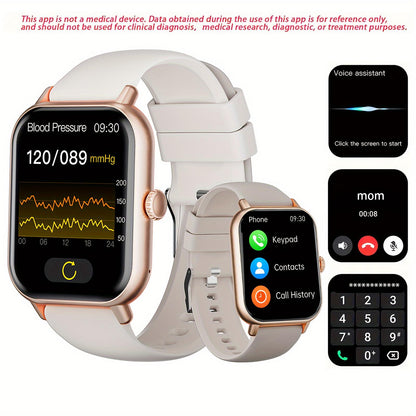 1.85" Smart Watches for man and woman 110+ Sport Modes Fitness Watch with Sleep Monitor, Pedometer, message/call, Wireless Devices Wearable Tracker for Android iPhone Mobile Phone Smartphone Wristwatch