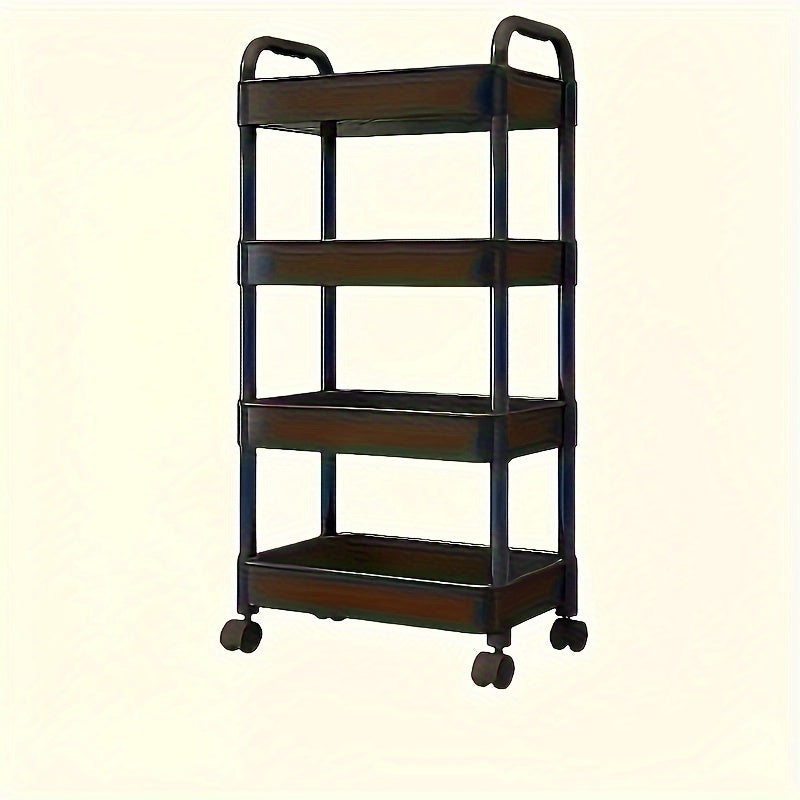 1PC 3-Tier/4-Tier Multi-Functional Storage Rack - Sturdy, Space-Saving, Adjustable, Easy-to-Assemble, Compact Shelving for Bedroom, Kitchen, Home, and Outdoor Camping with Year-Round Storage