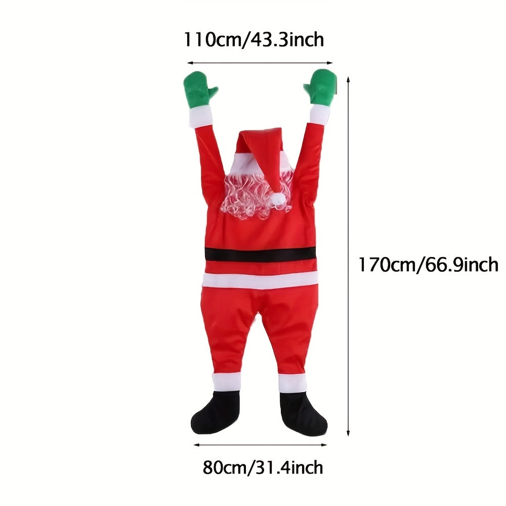 1pc Hanging Santa Claus, Christmas Decorations for Roof, Porch, Gutter, Balcony, Outdoor and Indoor Use