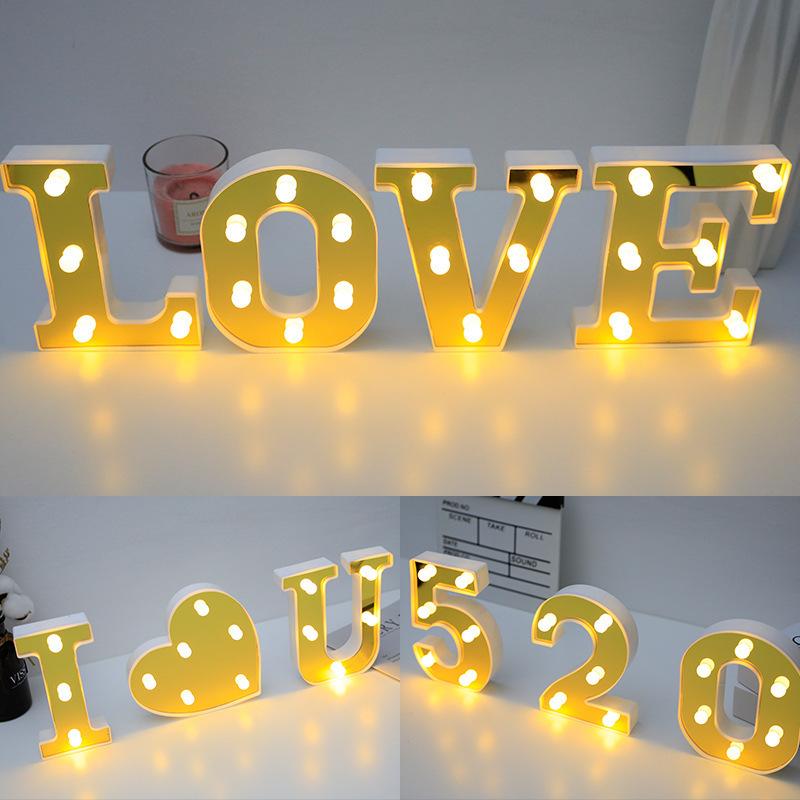 1pc English LED Letter Light, Romantic Proposal Decoration for Birthday, Holiday, and Valentine's Day Parties, Indoor and Outdoor Room Decor