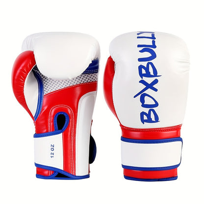 1 Pair PU Material Boxing Gloves, Suitable For Free Fighting, Boxing, Muay Thai Training (4oz/6oz/8oz/10oz/12oz/14oz)