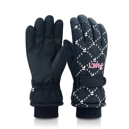 1 Pair Of Winter Skiing Sports Gloves, Padded Warm, Non-slip Wear-resistant, Windproof And Waterproof, Can Touch Screen Phone, Outdoor Travel Riding Gloves