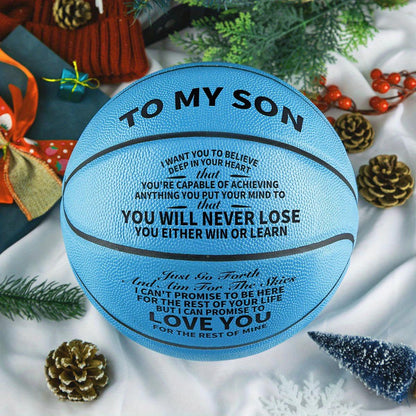 1pc Blue Creative Special Basketball, International Standard Size with Pump, Ideal Gift for Birthdays, Anniversaries, and Christmas Basketball Shooting