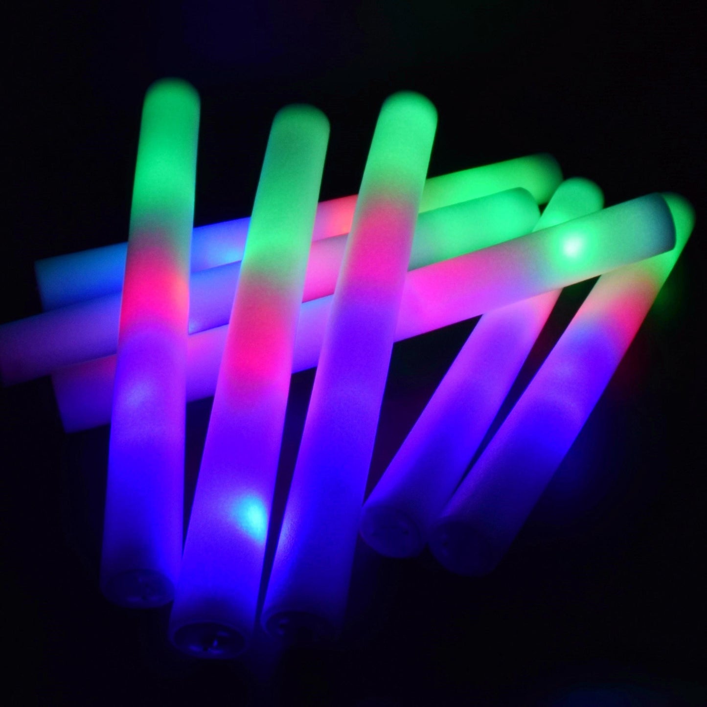 15pcs Foam Glow Sticks in Bulk, Light Up Party Supplies for Halloween, Weddings, Dances, Birthdays, Raves, Concerts (Kids and Adults) Easter Gift