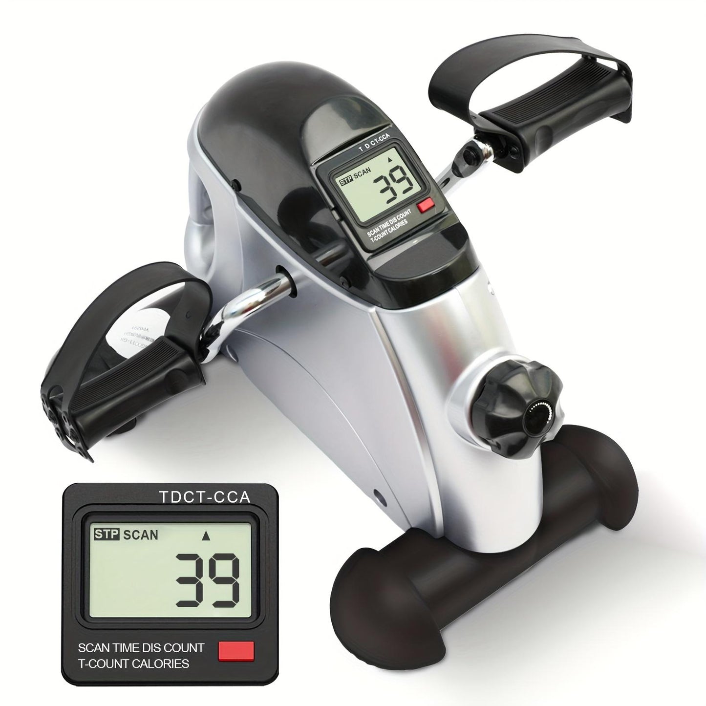 1pc Compact Mini Exercise Bike - Under Desk Pedal Exerciser with Arm & Leg Workout, LCD Screen Display, Portable, Space-Saving, Low-Impact, Quiet Operation, and Easy Assembly standing hip  machine