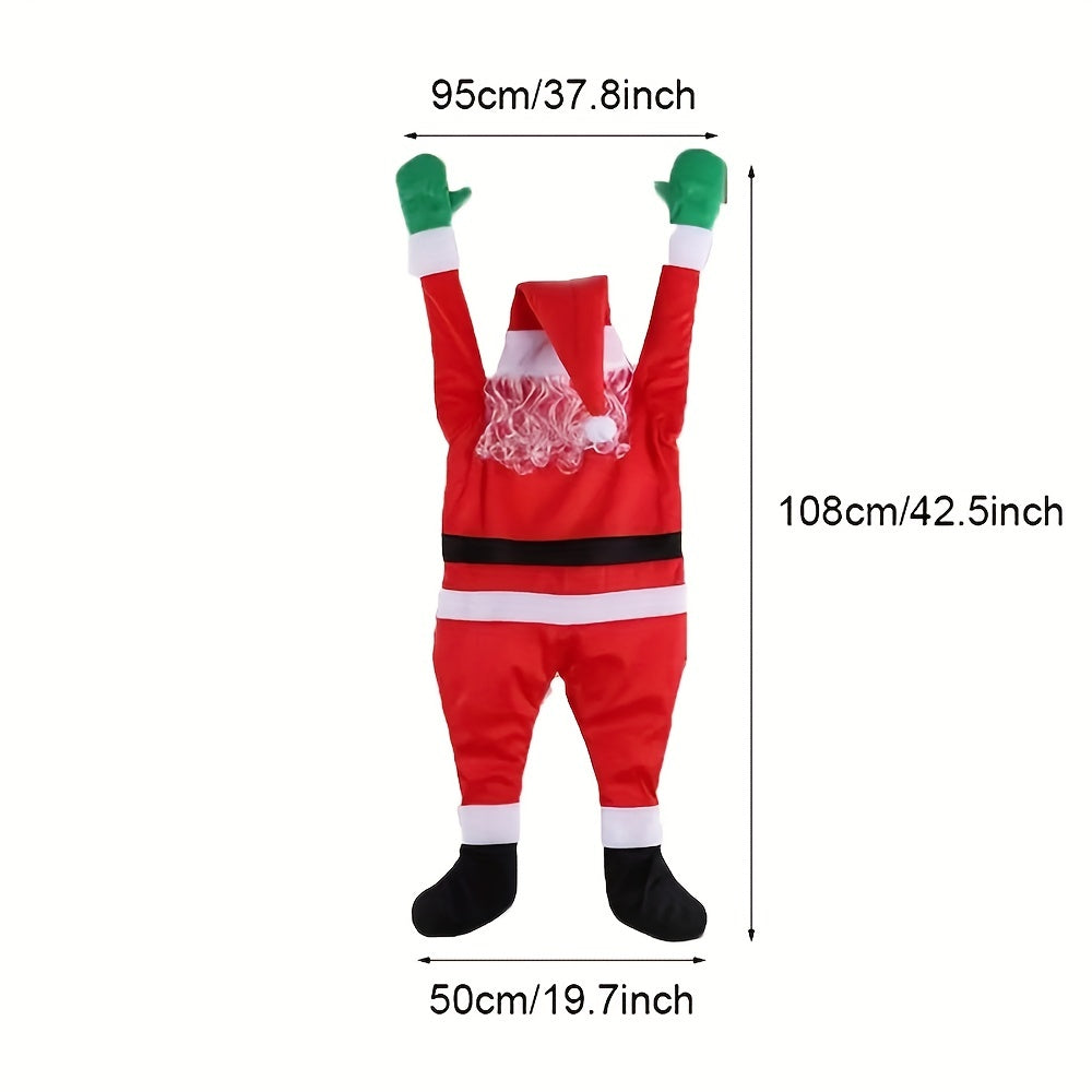 1pc Hanging Santa Claus, Christmas Decorations for Roof, Porch, Gutter, Balcony, Outdoor and Indoor Use