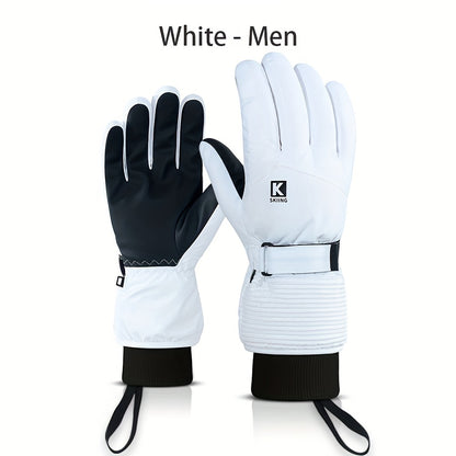 1 Pair Ski Gloves - Non-slip Wear-resistant, Windproof And Waterproof - For Outdoor Activities, Travel, Cycling & Skiing - Suitable for Men & Women - Perfect Gift for Winter Sports Enthusiasts