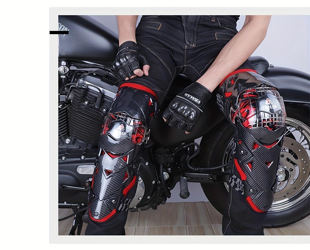 1Pair Motocross Knee Pads - Anti-fall Motorcycle Knee Guard Moto Protection Removable Warm Knee Liner -  for Motorcycle Riding - Suitable for Men & Women - Protect Knees from Injury - Perfect Gift for Motorcyclists