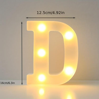 16cm LED Alphabet Light, Luminous Letter and Number Night Light for Family, Bar, Wedding, Birthday, Christmas Party Decoration