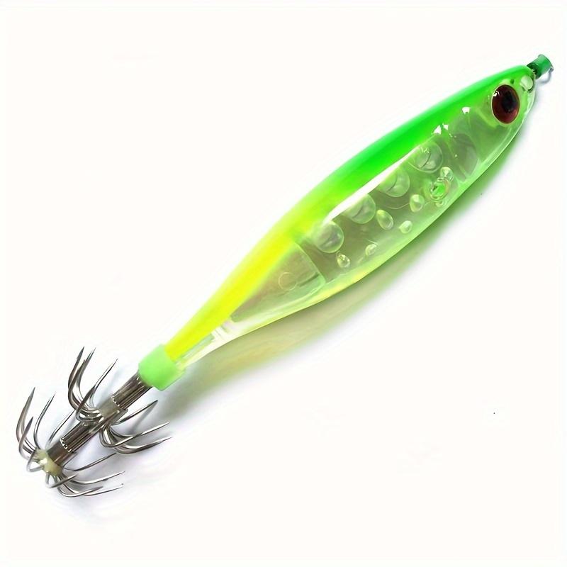 10pcs Glow-in-the-Dark Squid Jig Hooks for Night Fishing - Durable ABS Material