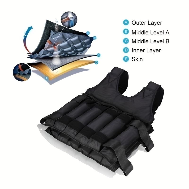 1pc Adjustable Weighted Vest for Men and Women - 50kg/110lbs Capacity, Fabric Material, Uncharged, No Battery Required - Ideal for Workout, Strength Training, and Weight Loss