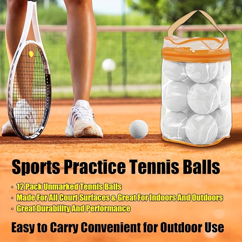 12pcs Durable High Bounce Tennis Balls for Beginners, Portable for Outdoor Practice Training pickle  ball luzz  pickle