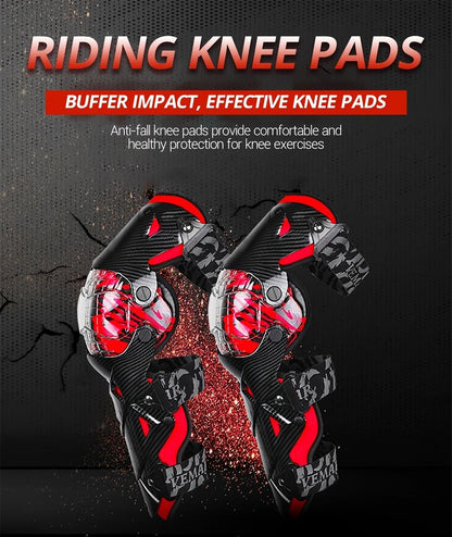 1Pair Motocross Knee Pads - Anti-fall Motorcycle Knee Guard Moto Protection Removable Warm Knee Liner -  for Motorcycle Riding - Suitable for Men & Women - Protect Knees from Injury - Perfect Gift for Motorcyclists