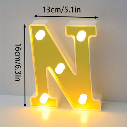 1pc English LED Letter Light, Romantic Proposal Decoration for Birthday, Holiday, and Valentine's Day Parties, Indoor and Outdoor Room Decor