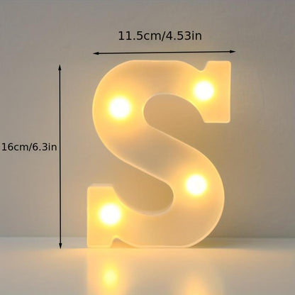 16cm LED Alphabet Light, Luminous Letter and Number Night Light for Family, Bar, Wedding, Birthday, Christmas Party Decoration