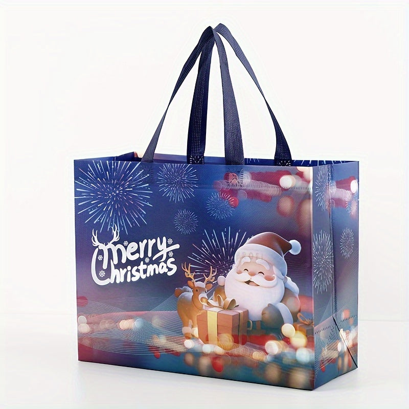 16pcs Christmas Gift Bags with Handles - Festive Holiday Treat & Present Pouches for Party Favors and Decorations