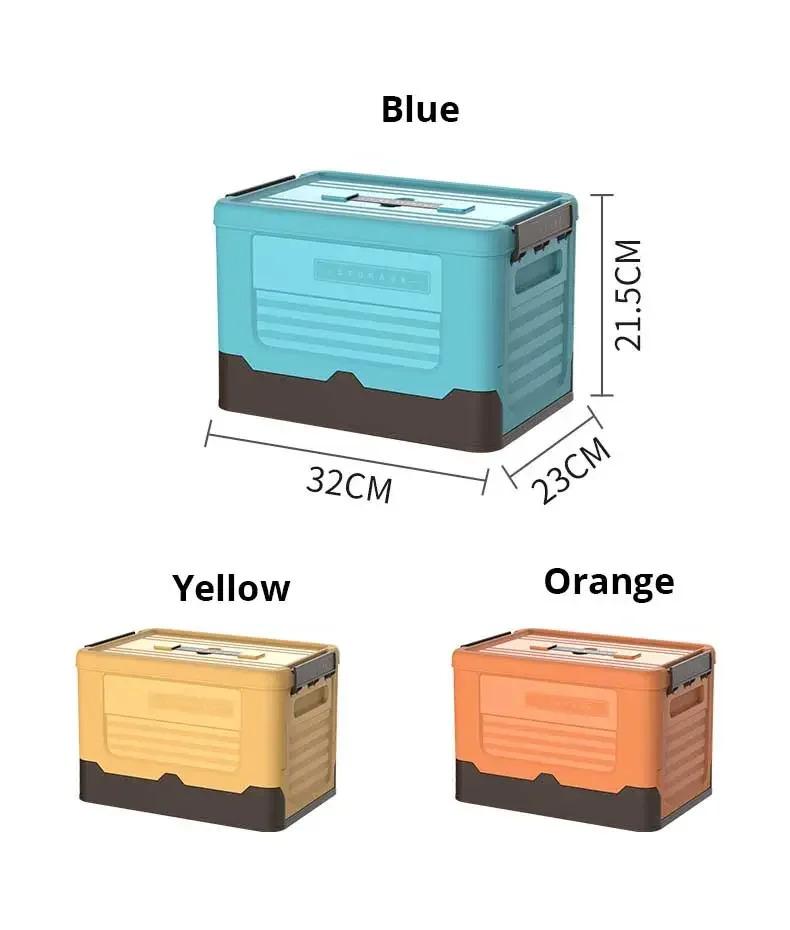 1pc Foldable Storage Box Wardrobe Storage Box Large Capacity For Toy Clothes Snacks Books Shoes Plastic Box For Car Household